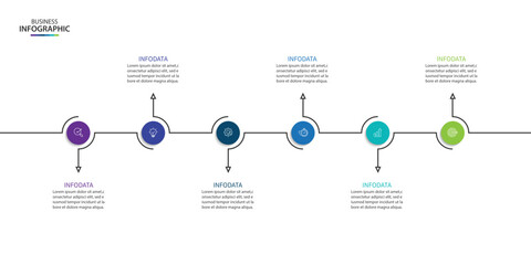 Infographic design template. Timeline concept with 5 steps. Can be used for workflow layout, diagram, banner,  Vector illustration