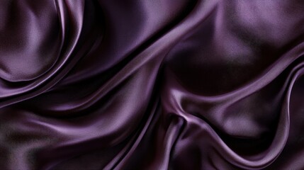 Fototapeta premium Luxurious Purple Silk Fabric with Elegant Smooth Drapery Texture