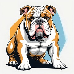 Obraz premium かっこいいブルドッグのイラスト