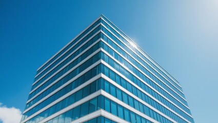 Office building on a background of the blue sky