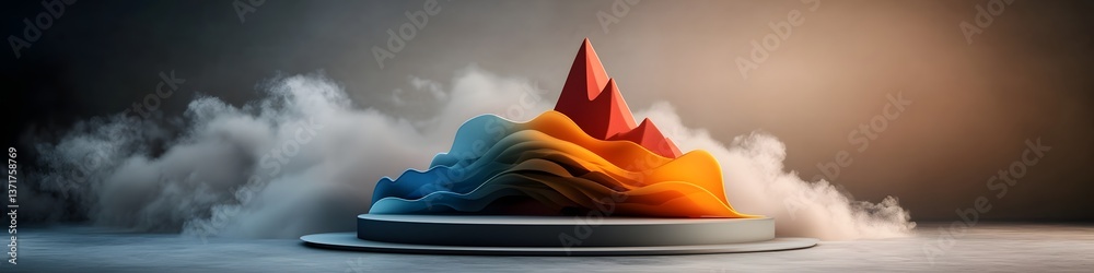 Poster mesmerizing 3d animation depicting the complex behavior of a wave packet as it undergoes reflection 