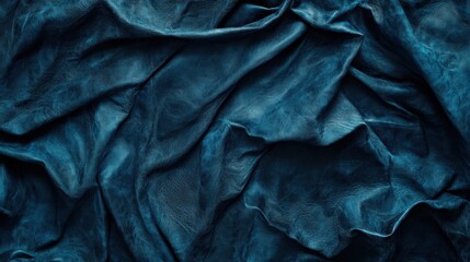 Obraz premium Abstract Blue Textile Surface with Flowy Texture and Depth