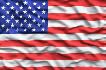 Fototapeta premium Shimmering American Flag With Sequins