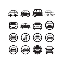 Naklejka premium Minimalist Car Vector Illustration | Clean & Modern Auto Design