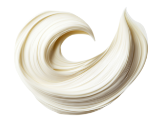 Sour cream isolated on transparent background