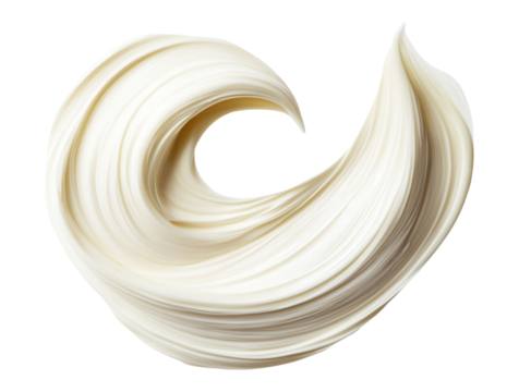 Sour cream isolated on transparent background