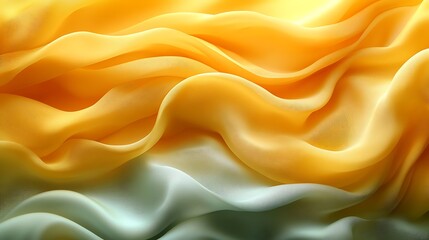 Obraz premium A silky, abstract background in shades of mustard yellow and olive green, with a soft, flowing pattern,
