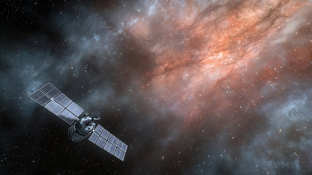 Satellite launch in outer space astronomy image cosmic environment deep space view exploration concept