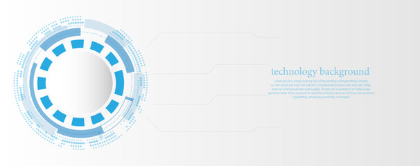circle and line technology geometric network abstract circuit electronic, engineering innovation concept vector on white background