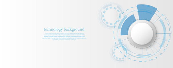 circle and line technology geometric network abstract circuit electronic, engineering innovation concept vector on white background
