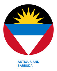 Obraz premium Flag Of Antigua and Barbuda, Antigua and Barbuda flag, National flag of Antigua and Barbuda,