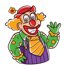 funny clown cartoon character
