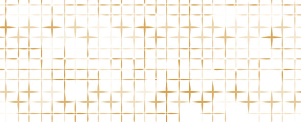 Seamless abstract golden grid pattern with subtle shimmering effects on a white background. Modern, elegant, and perfect for luxury design projects, invitations, packaging, or wallpapers.
