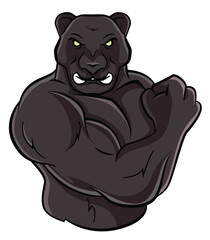 Panther Mascot with a smile