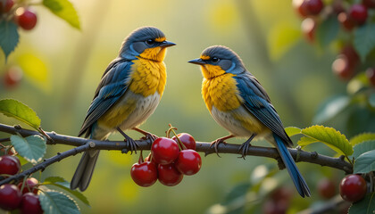 a pair of birds 4k