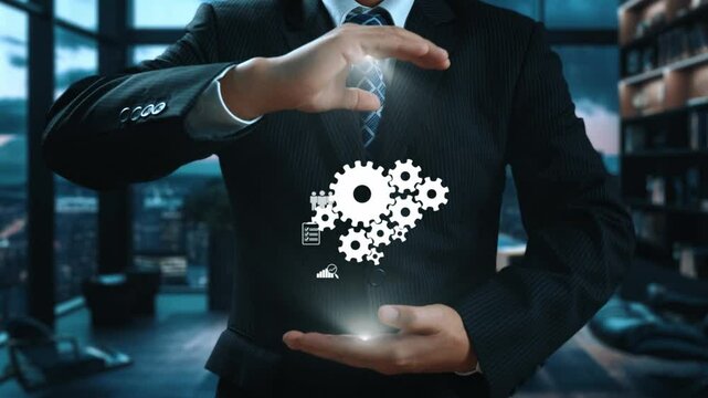 Business person fosters teamwork and collaboration, enhancing team function and productivity. Elevating teamwork through strategic collaboration and shared goals. UUID