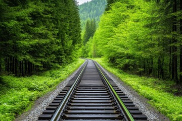 An aerial view of a gas pipeline system running through a dense forest, blending with the environment