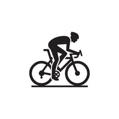 Cyclist icon vector symbol design art illustration