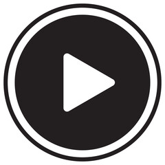 Play button icon set. audio or video play button vector symbol.