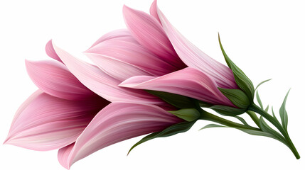 Naklejka premium Pink Cosmos Flowers Isolated on Transparent Background