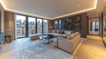 Modern Penthouse Living Room View (1)