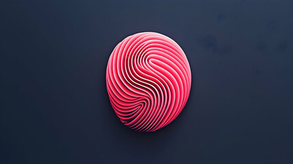Pink Digital Fingerprint Scan Verification Process on Dark Background