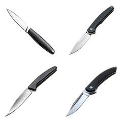 Modern Folding Knife with Carbon Fiber Handle - Side View