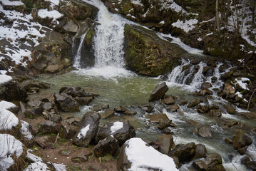 beautiful river in Karpaty mountains Ukraine