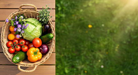 Freshly harvested vegetables welcoming spring’s seasonal transition