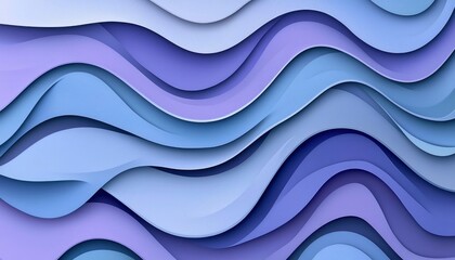 Abstract Blue and Purple Wavy Layers Design
