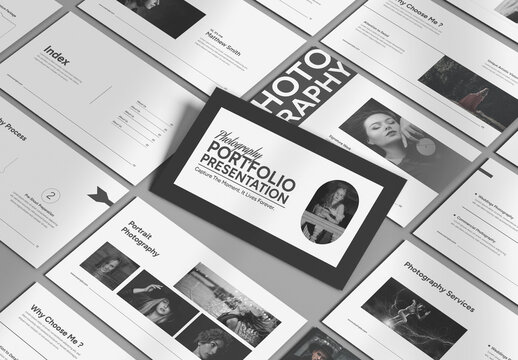 Minimal Portfolio Presentation Template Design For Photographer