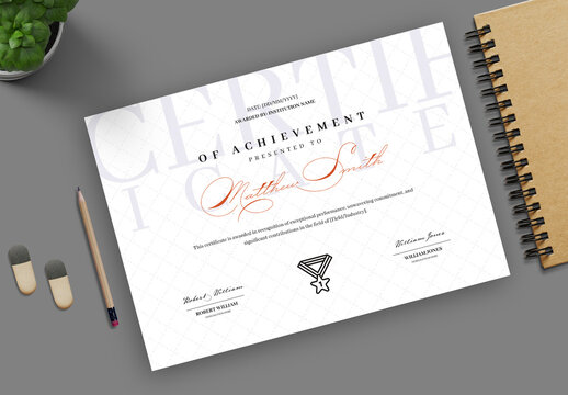 Minimalist Certificate Design Template