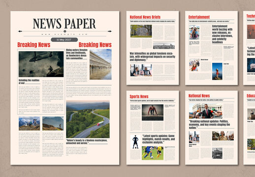 Newspaper Template Layout