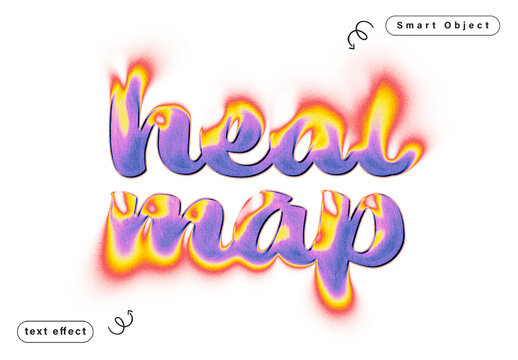 Vibrant Heat Map Text Effect Design Template