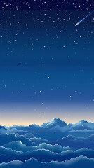 Naklejka premium starry night sky