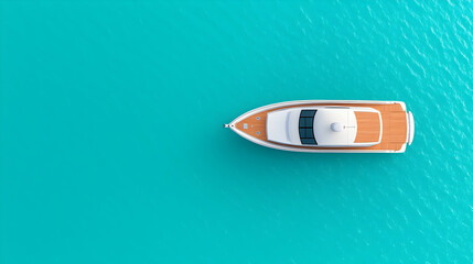 Luxury Yacht Cruising on Turquoise Sea Summer Travel