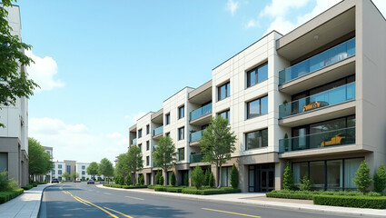 Obraz premium Explore sustainable real estate with eco-friendly construction, renewable utilities, and adaptive designs that enhance living quality.