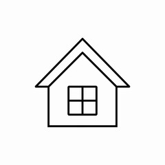 Traditional house structure icon vector sign