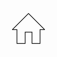 Basic home icon vector sign