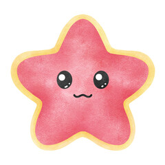 Starfish Red cute drawing 