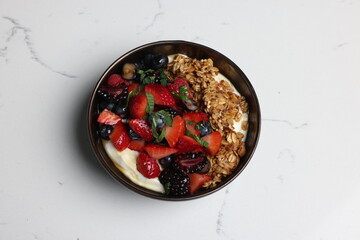 Fruit and Yogurt Granola Bowl