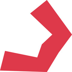 Bold Red Minimalist Icon – Striking & Versatile Symbol for Various Applications