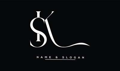 SK, KS Abstract Letters Logo Monogram