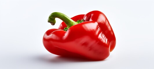 White background with drawings of colorful paprika for children, ai generative