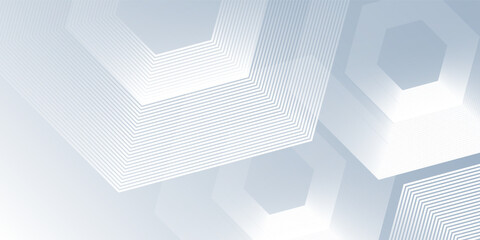 Modern hexagon lines on gray background. Geometric stripe line art design simple art