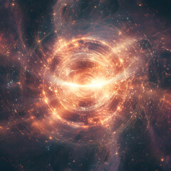 Obraz premium A bright orange star surrounded by a dark blue background