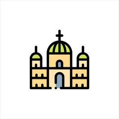 Obraz premium vector illustration of a church