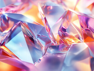 Colorful Reflective Crystals Close-Up