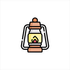 retro lamp isolated on white