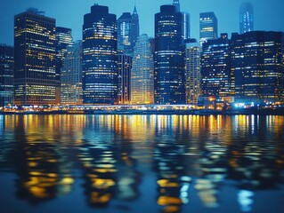 Fototapeta premium City Skyline at Night